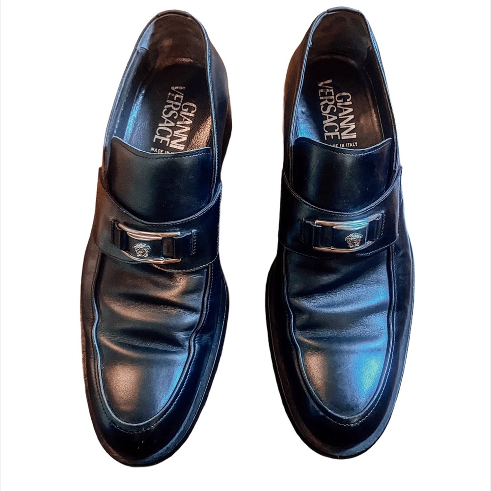 Vintage Leather Versace Medusa Dress Shoes/Loafers